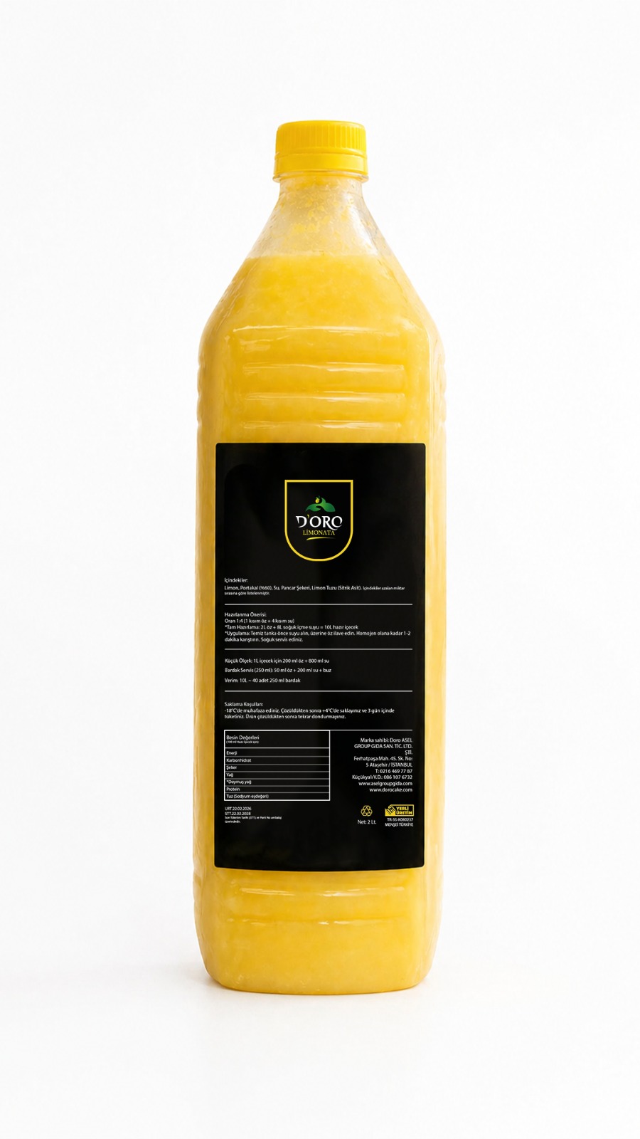 D'oro Limonata 2 Litre
